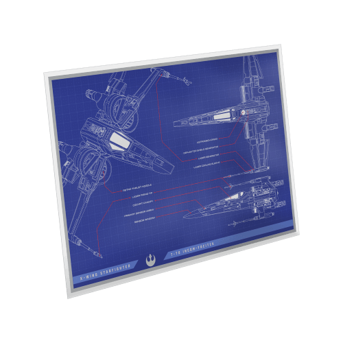 1 oz 2025 Star Wars Blueprint Series: X-Wing Silver Foil | Agoro by New Zealand Mint