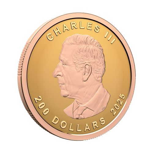 1 oz 2025 Ultra High Relief Maple Leaf Rose Gold Plated Reverse Proof Gold Coin | Royal Canadian Mint