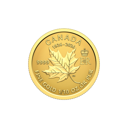 Set of 4 x 2026 Commemorating The 100th Birthday of Queen Elizabeth II Reverse Proof Fractional Gold Coins | Royal Canadian Mint