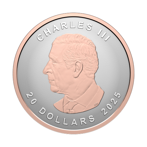 1 oz 2025 Ultra High Relief Maple Leaf Rose Gold Plated Reverse Proof Silver Coin | Royal Canadian Mint