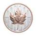 1 oz 2025 Ultra High Relief Maple Leaf Rose Gold Plated Reverse Proof Silver Coin | Royal Canadian Mint