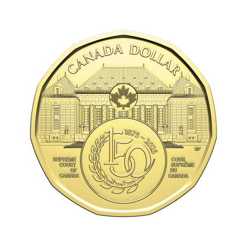 2025 150th Anniversary of The Supreme Court of Canada Non Colourized $1 Coin Roll | Royal Canadian Mint