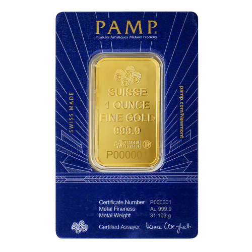 1 oz Newmont Mine Lady of Liberty Gold Bar | PAMP Suisse | Silver