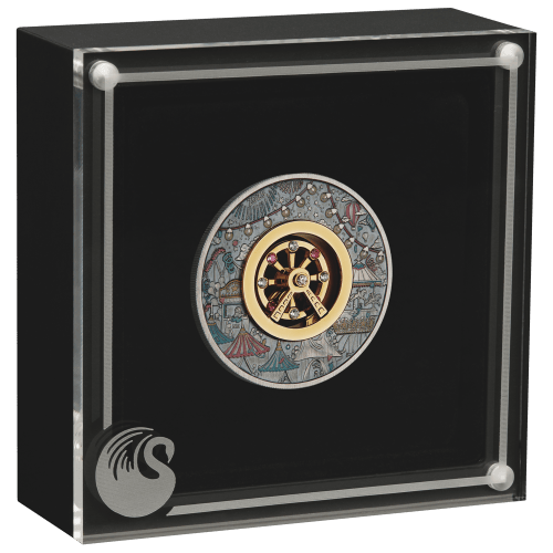 2 oz 2025 Ferris Wheel Colourized Antiqued Silver Coin | Perth Mint