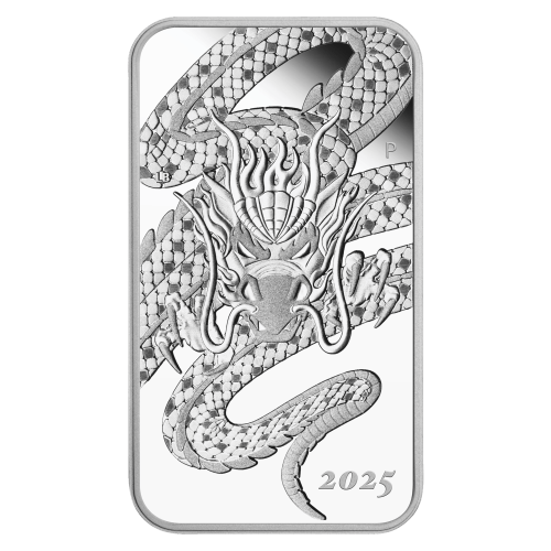 1 oz 2025 Dragon Rectangular Proof Silver Coin | Perth Mint