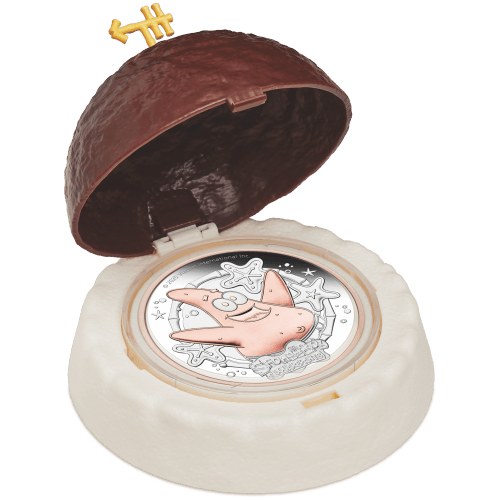 2 oz 2025 SpongeBob SquarePants: Patrick Star Rose Gold Gilded Proof Silver Coin | Perth Mint