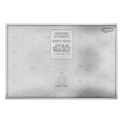 1 oz 2025 Star Wars Blueprint Series: Tie Fighter Silver Foil | Agoro by New Zealand Mint