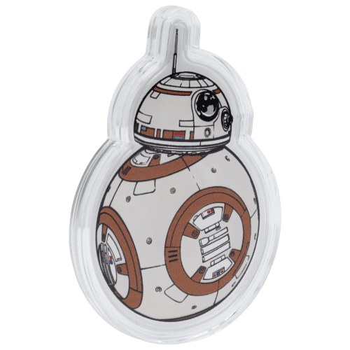 1 oz 2025 Star Wars Droids Series: BB-8 Shaped Silver Coin | Agoro by New Zealand Mint