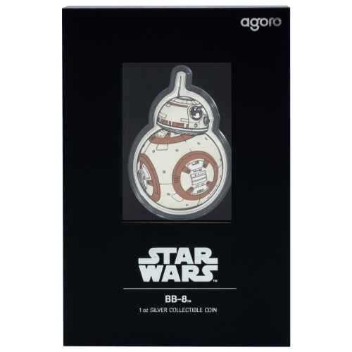 1 oz 2025 Star Wars Droids Series: BB-8 Shaped Silver Coin | Agoro by New Zealand Mint