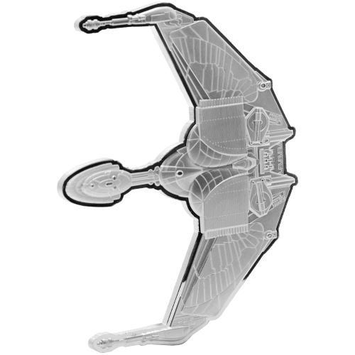 3 oz 2025 Star Trek Ships Series: Klingon Bird of Prey Shaped Silver Coin | Agoro by New Zealand Mint