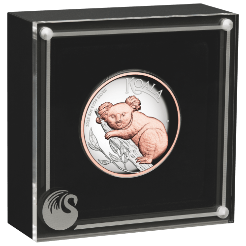 5 oz 2025 Australian Koala Rose Gold Plated High Relief Proof Gilded Silver Coin | Perth Mint