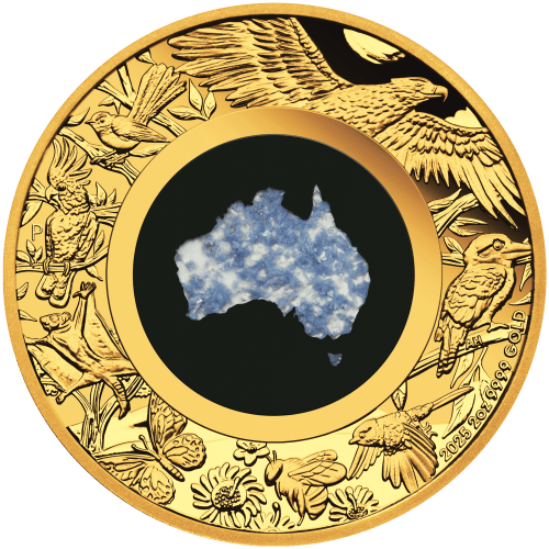2 oz 2025 Great Southern Land: Blue Lepidolite Proof Gold Coin | Perth Mint