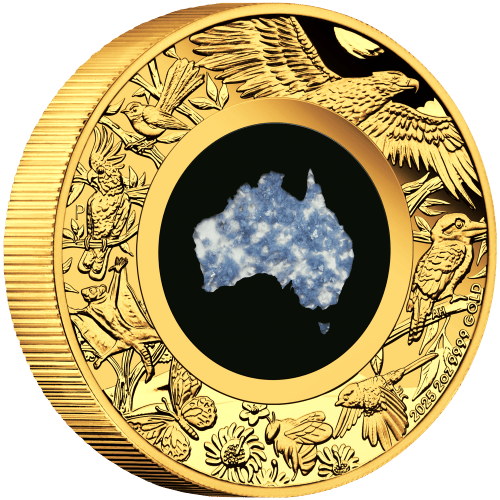 2 oz 2025 Great Southern Land: Blue Lepidolite Proof Gold Coin | Perth Mint