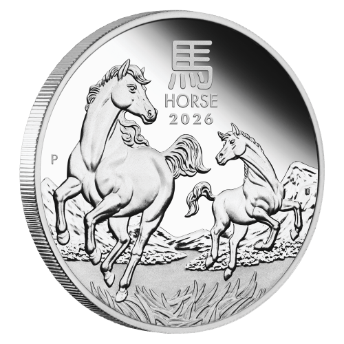 Set of 3 x 2026 Lunar Year of the Horse Proof Silver Coins | Perth Mint