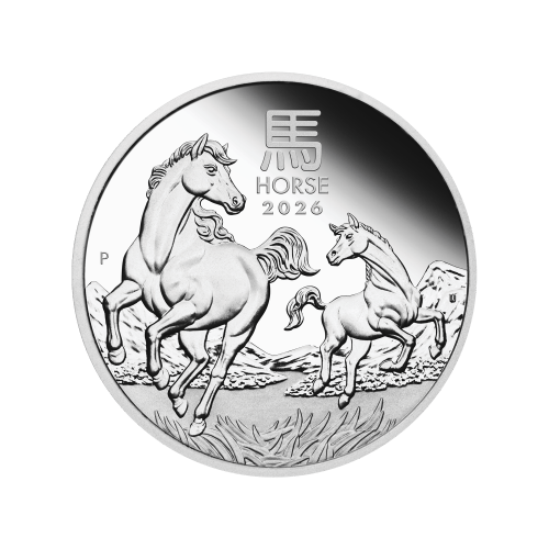 1/2 oz 2026 Lunar Year of the Horse Proof Silver Coin | Perth Mint