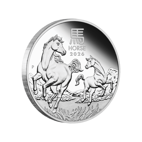 1/2 oz 2026 Lunar Year of the Horse Proof Silver Coin | Perth Mint