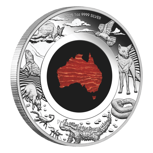1 oz 2025 Great Southern Land: Snakeskin Jasper Proof Silver Coin