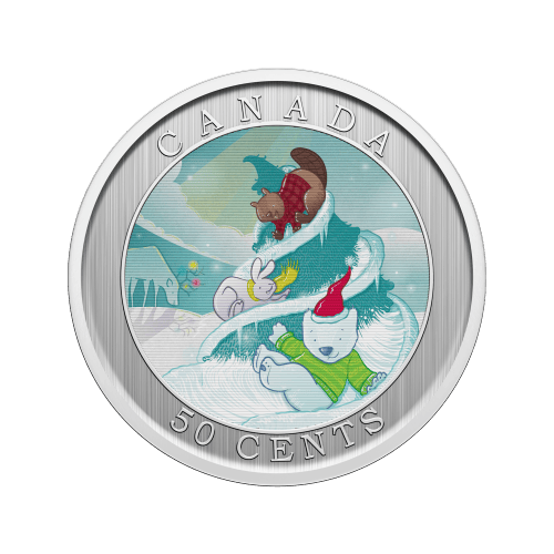50 cent 2025 Whimsical Holiday Tree Lenticular Coin | Royal Canadian Mint