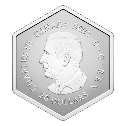 1 oz 2025 Snowflake Shaped Silver Coin | Royal Canadian Mint