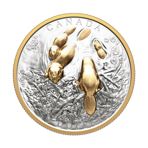 2025 Canadian Symbol: The Beaver Gold Plated Extraordinarily High Relief Proof Silver Coin | Royal Canadian Mint