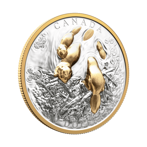 2025 Canadian Symbol: The Beaver Gold Plated Extraordinarily High Relief Proof Silver Coin | Royal Canadian Mint