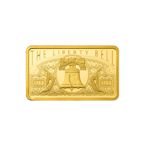 5 gram 2025 American the Free: Liberty Bell Gold Bar | PAMP Suisse