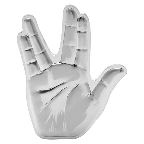 1 oz Star Trek: Vulcan Salute Shaped Silver Coin | Agoro by New Zealand Mint