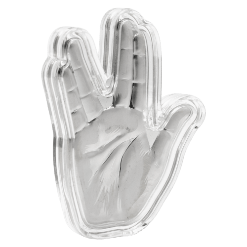 1 oz Star Trek: Vulcan Salute Shaped Silver Coin | Agoro by New Zealand Mint