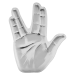 1 oz Star Trek: Vulcan Salute Shaped Silver Coin | Agoro by New Zealand Mint