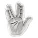 1 oz Star Trek: Vulcan Salute Shaped Silver Coin | Agoro by New Zealand Mint