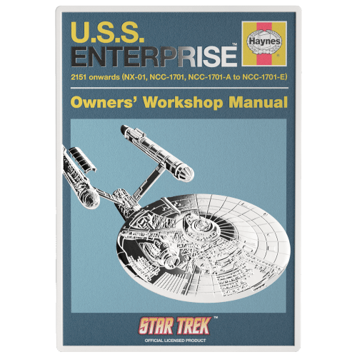 1 oz Star Trek: U.S.S. Enterprise NCC-1701 Owners Manual Colourized Silver Coin | Agoro by New Zealand Mint