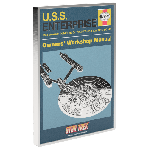 1 oz Star Trek: U.S.S. Enterprise NCC-1701 Owners Manual Colourized Silver Coin | Agoro by New Zealand Mint