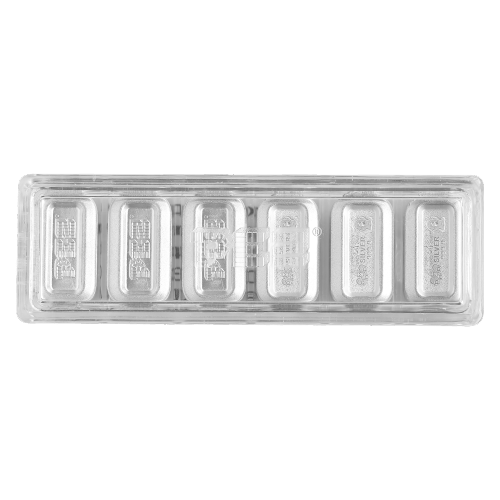 Set of 6 x 5 gram Halloween: Ghost PEZ Dispenser Silver Bars | PAMP Suisse