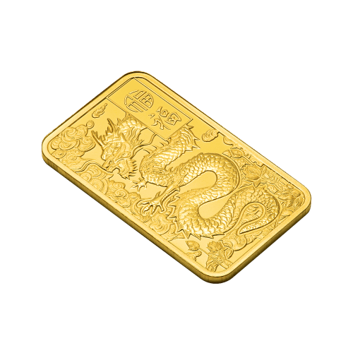 5 gram 2025 Good Luck: Yellow Dragon Gold Bar | PAMP Suisse
