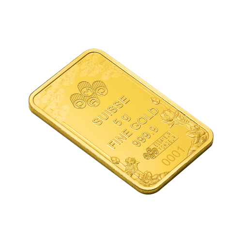 5 gram 2025 Good Luck: Yellow Dragon Gold Bar | PAMP Suisse