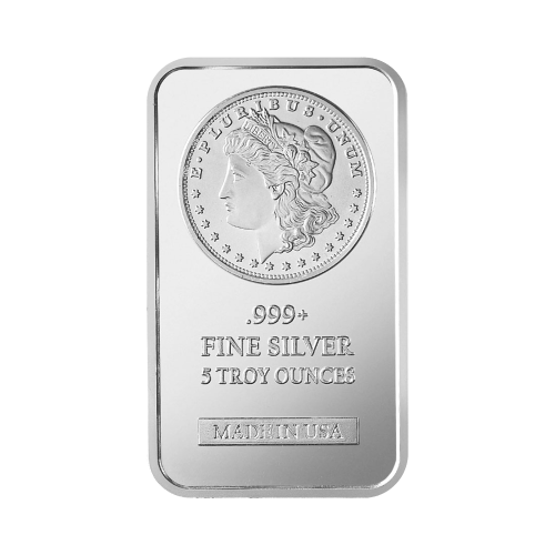 5 oz Morgan Silver Bar | Silvertowne Mint
