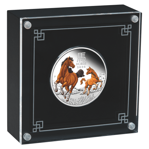 1 oz 2026 Lunar Year of the Horse Colourized Proof Silver Coin