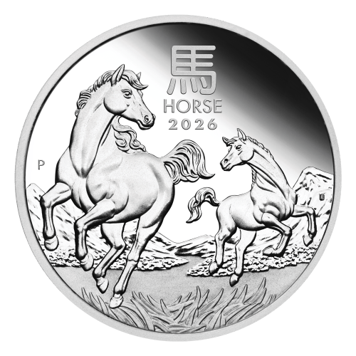 Set of 3 x 1 oz 2026 Lunar Year of the Horse Silver Coins | Perth