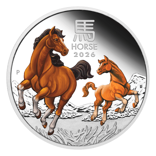 Set of 3 x 1 oz 2026 Lunar Year of the Horse Silver Coins | Perth