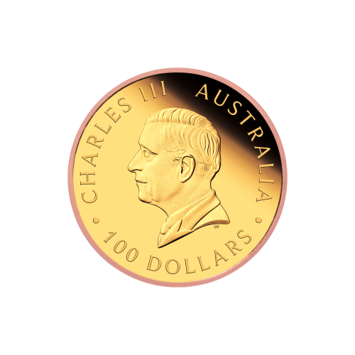 2025 Five Sovereign Rose Gold Plated Reverse Gilded Proof Gold Coin | Perth Mint