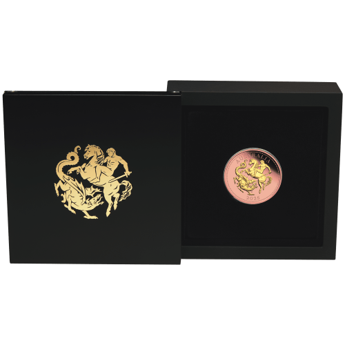 2025 Five Sovereign Rose Gold Plated Reverse Gilded Proof Gold Coin | Perth Mint