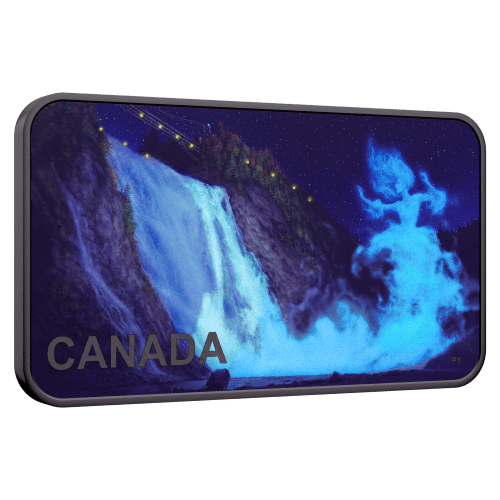 1 oz 2025 Haunted Canada: Lady in White Colourized Rectangular Proof Silver Coin | Royal Canadian Mint