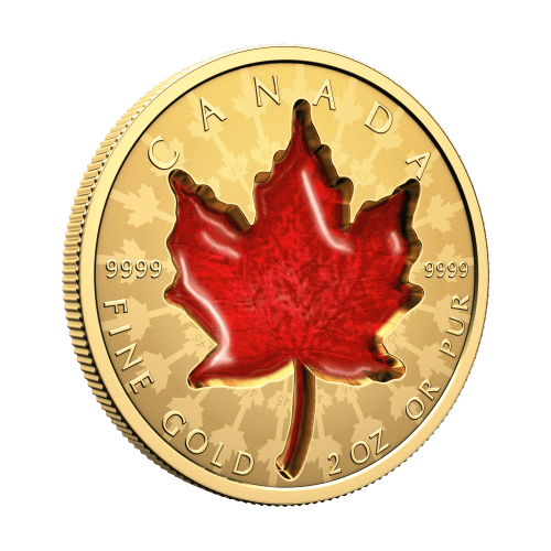 2 oz 2024 Proud Maple Leaf Red Enamel Reverse Proof Gold Coin | Royal Canadian Mint