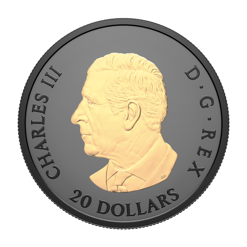 1 oz 2025 Elegant Maple Black Rhodium Plated Gilded Proof Silver Coin | Royal Canadian Mint