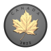 1 oz 2025 Elegant Maple Black Rhodium Plated Gilded Proof Silver Coin | Royal Canadian Mint