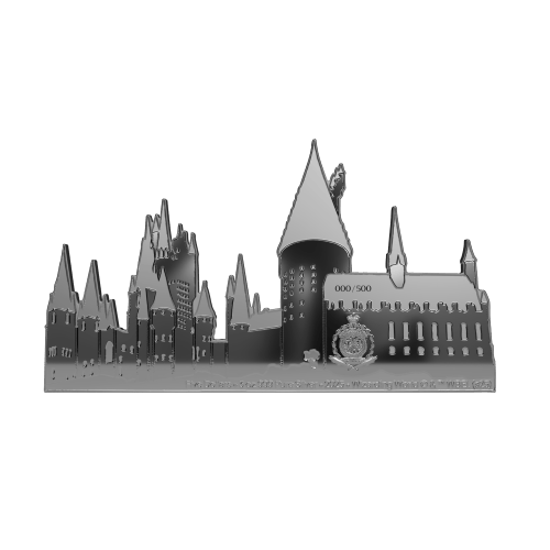 3 oz Harry Potter: Hogwarts Castle Shaped Proof Silver Coin | Agoro by New Zealand Mint