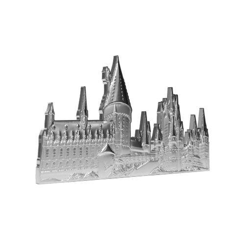 3 oz Harry Potter: Hogwarts Castle Shaped Proof Silver Coin | Agoro by New Zealand Mint