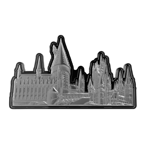 3 oz Harry Potter: Hogwarts Castle Shaped Proof Silver Coin | Agoro by New Zealand Mint