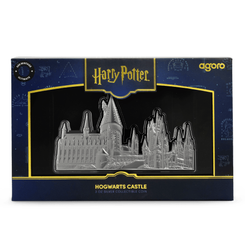 3 oz Harry Potter: Hogwarts Castle Shaped Proof Silver Coin