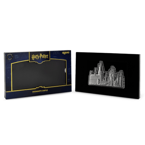 3 oz Harry Potter: Hogwarts Castle Shaped Proof Silver Coin | Agoro by New Zealand Mint